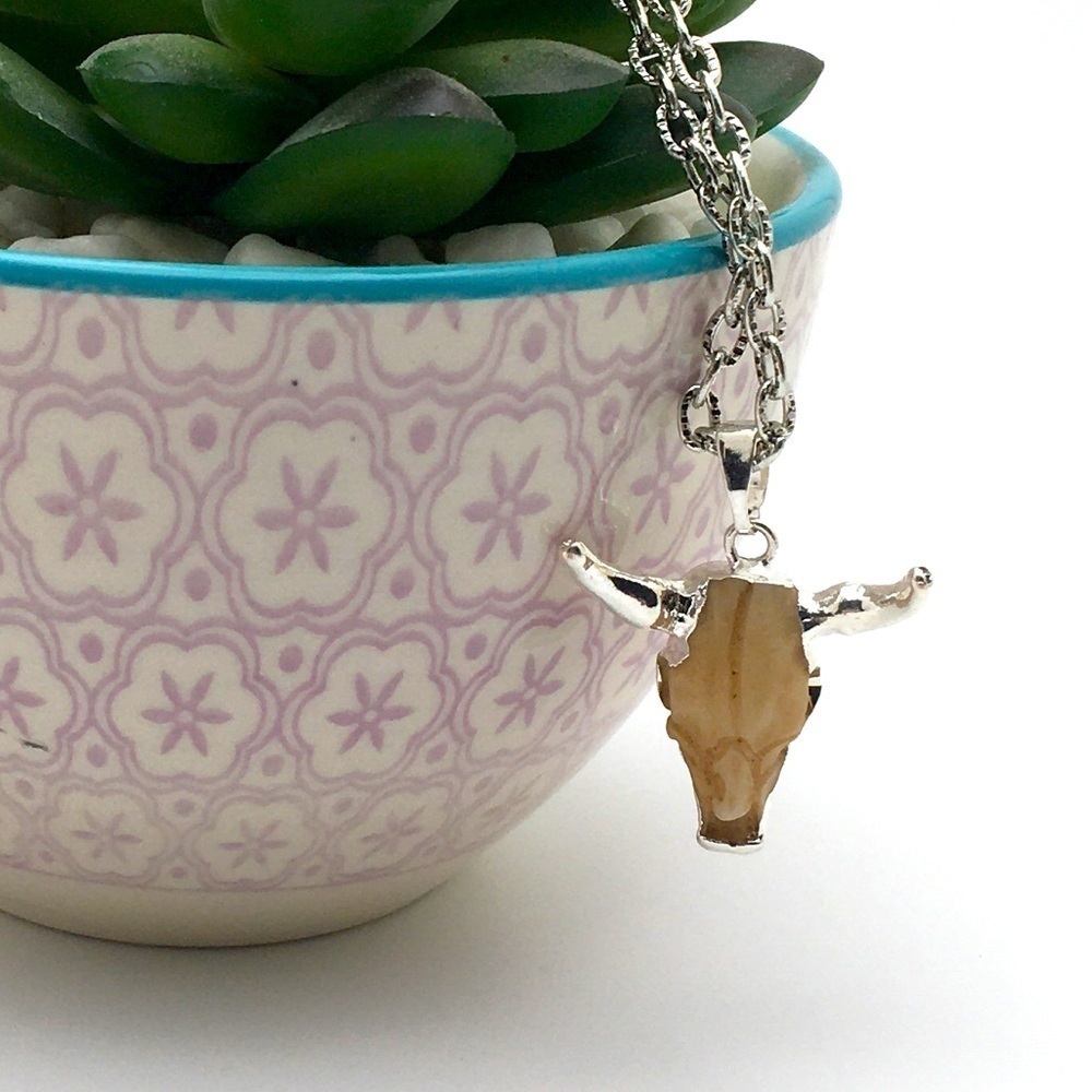 Silver Dipped Ox Bone Necklace - Picture 2 of 11